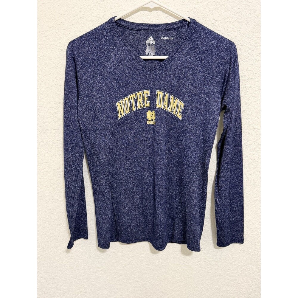Adidas Long Sleeve NOTRE DAME Climalite Shirt College Football Small S